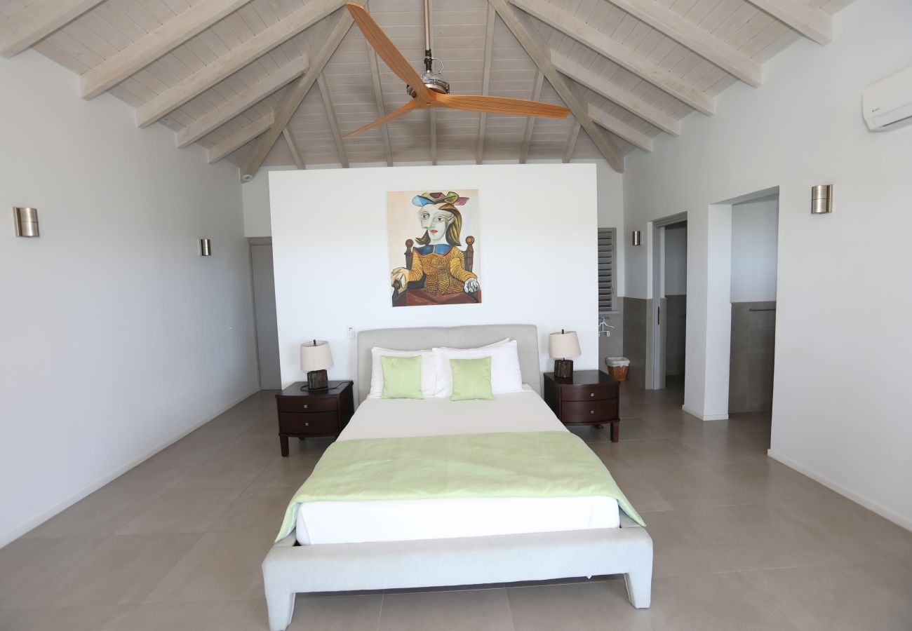 Large bedroom, ensuite shower, spectacular views at Galley Bay 