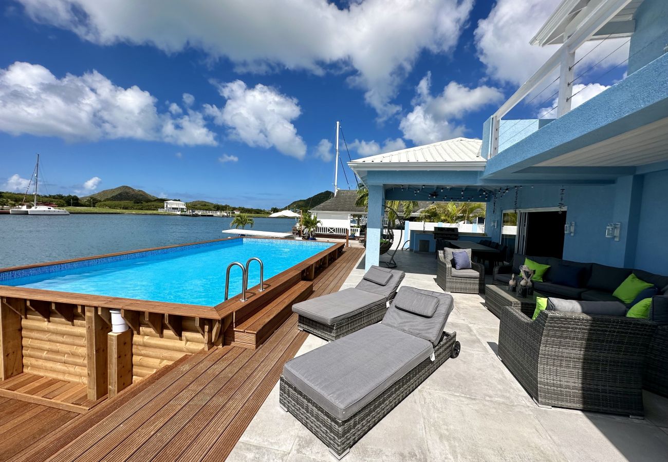 House in Jolly Harbour - New Three Bed Waterfront Villa With Pool