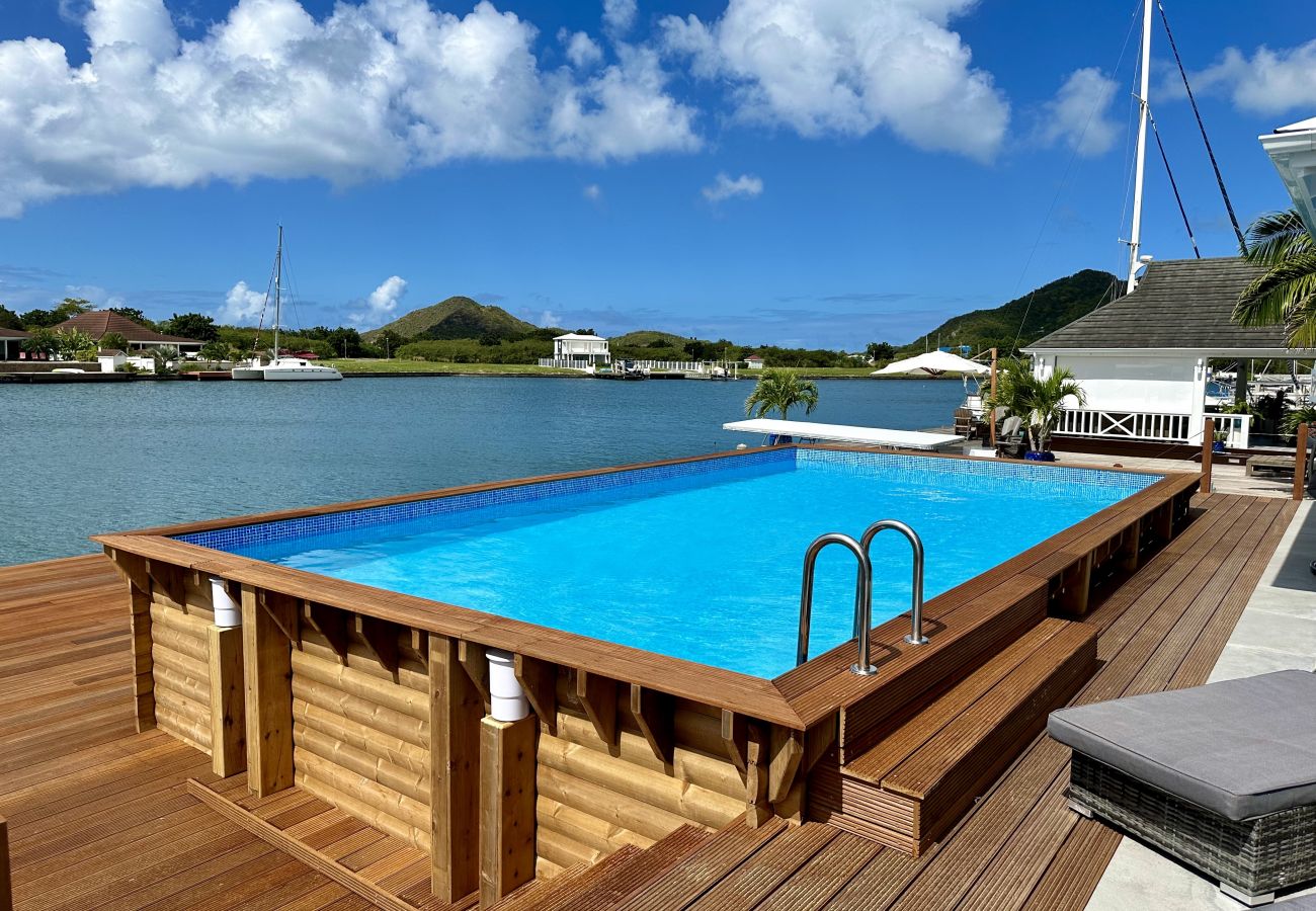 House in Jolly Harbour - New Three Bed Waterfront Villa With Pool